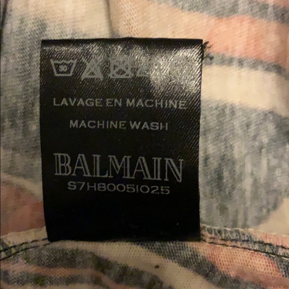 Men's Balmain Geo Print Shirt RTW17 - Picture 7 of 7